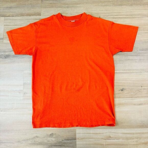 Vintage 70s Frank Sinatra Single Stitch Orange Shirt Size XL Rat Pack Classic - Picture 2 of 6